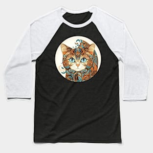 Happy Cat Boho - Colorful Cat Hippy Lover Baseball T-Shirt